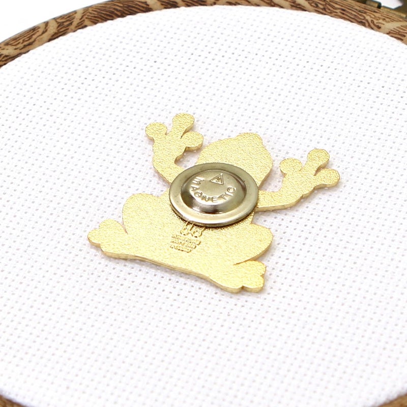 Awesome Pattern Studio Needle Minder Set - Mandala Frog Magnetic Needle Minder + 2 Needle Threaders. Enamel Pin for Cross Stitch, Embroidery and Craft - Image 5